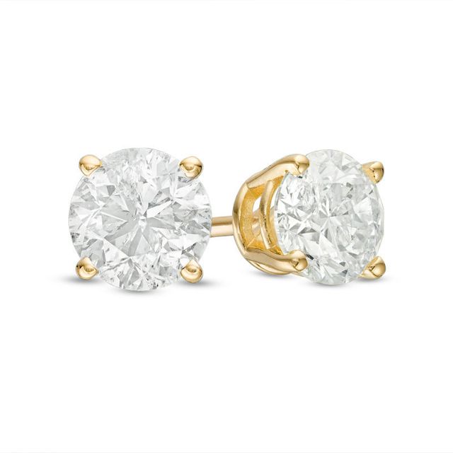 Previously Owned - 0.10 CT. T.W. Diamond Solitaire Stud Earrings in 14K Gold|Peoples Jewellers
