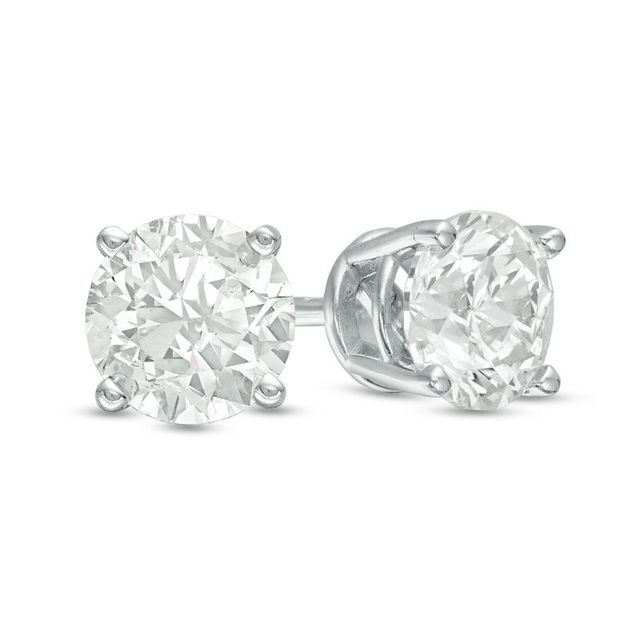 Previously Owned - 0.20 CT. T.W. Diamond Solitaire Stud Earrings in 14K White Gold|Peoples Jewellers