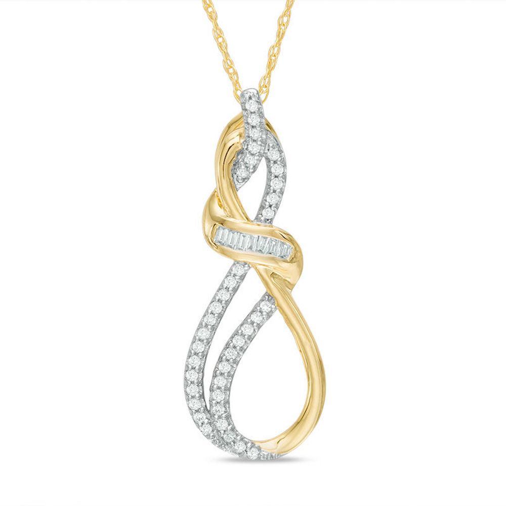 Previously Owned - 0.15 CT. T. W. Diamond Infinity Pendant in 10K Gold|Peoples Jewellers