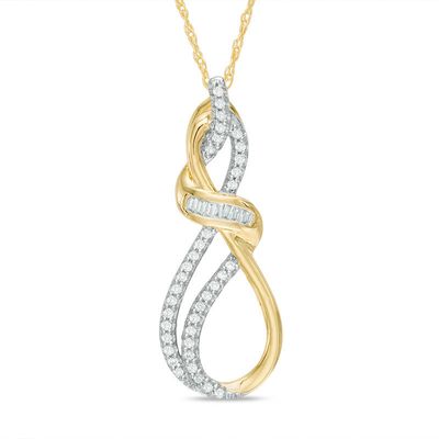 Previously Owned - 0.15 CT. T. W. Diamond Infinity Pendant in 10K Gold|Peoples Jewellers