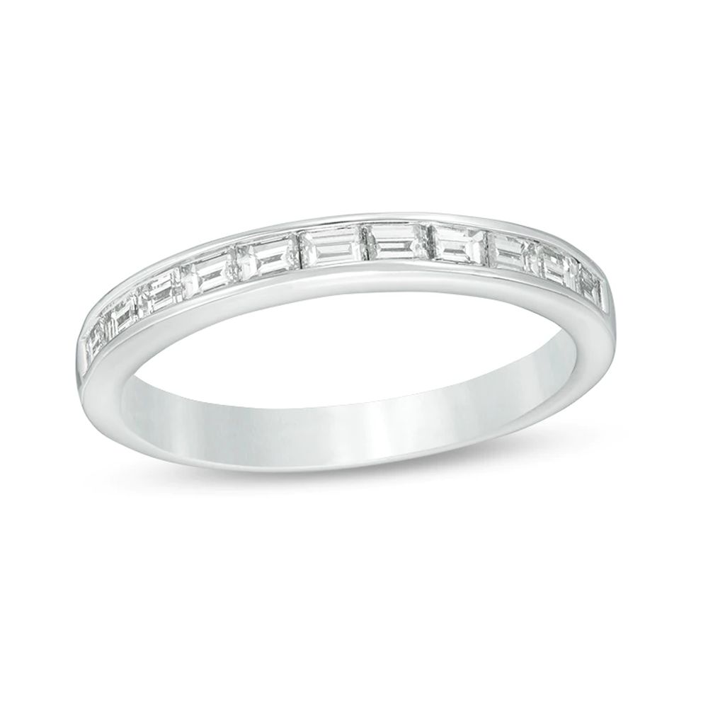 Previously Owned - 0.50 CT. T.W. Baguette Diamond Wedding Band in 14K White Gold|Peoples Jewellers