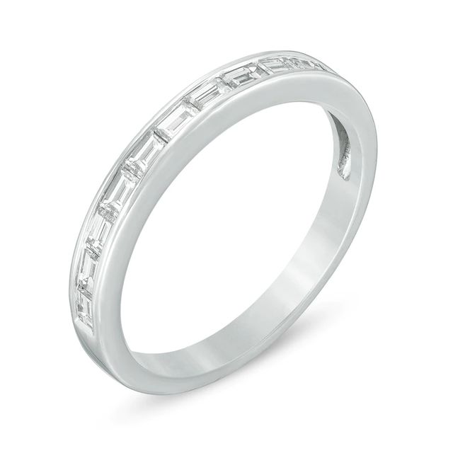 Previously Owned - 0.50 CT. T.W. Baguette Diamond Wedding Band in 14K White Gold