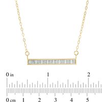 Previously Owned - Glitter Enamel Striped Sideways Bar Necklace in 14K Gold|Peoples Jewellers