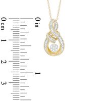 Previously Owned - 0.15 CT. T.W. Round and Baguette Cut Diamond Composite Infinity Pendant in 10K Gold|Peoples Jewellers