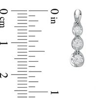 Previously Owned - 0.50 CT. T.W.  Diamond Three Stone Drop Earrings in 14K White Gold|Peoples Jewellers