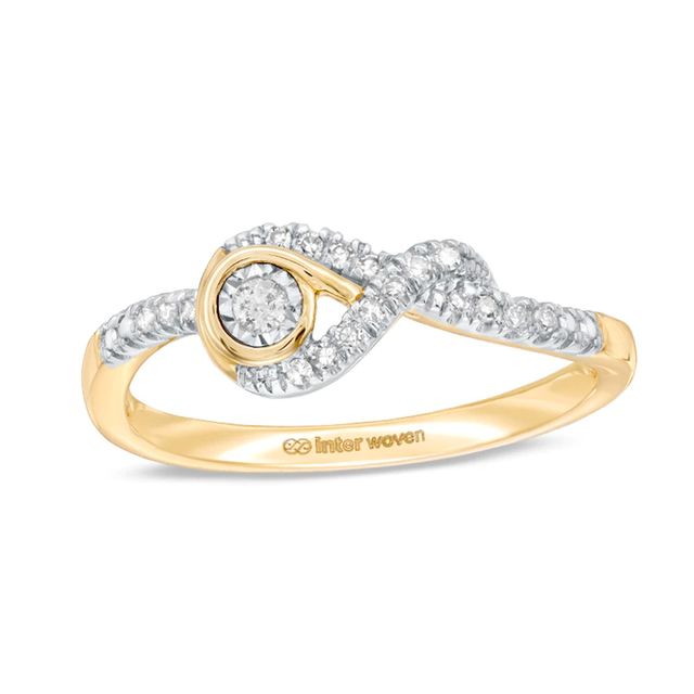 Previously Owned - Interwoven™ 0.10 CT. T.W. Diamond Ring in 10K Gold|Peoples Jewellers