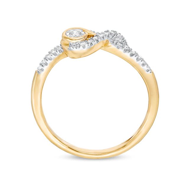 Previously Owned - Interwoven™ 0.10 CT. T.W. Diamond Ring in 10K Gold