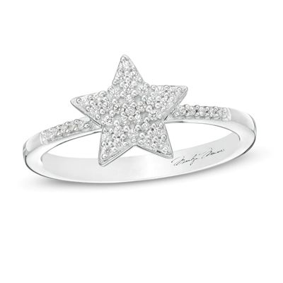 Previously Owned - Marilyn Monroe™ Collection 0.15 T. T.W. Diamond Star Ring in Sterling Silver|Peoples Jewellers