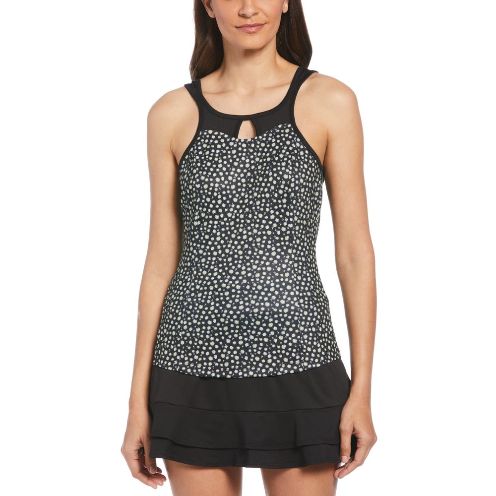 Grand Slam Daisy Strappy Mesh Sleeveless Tank Top