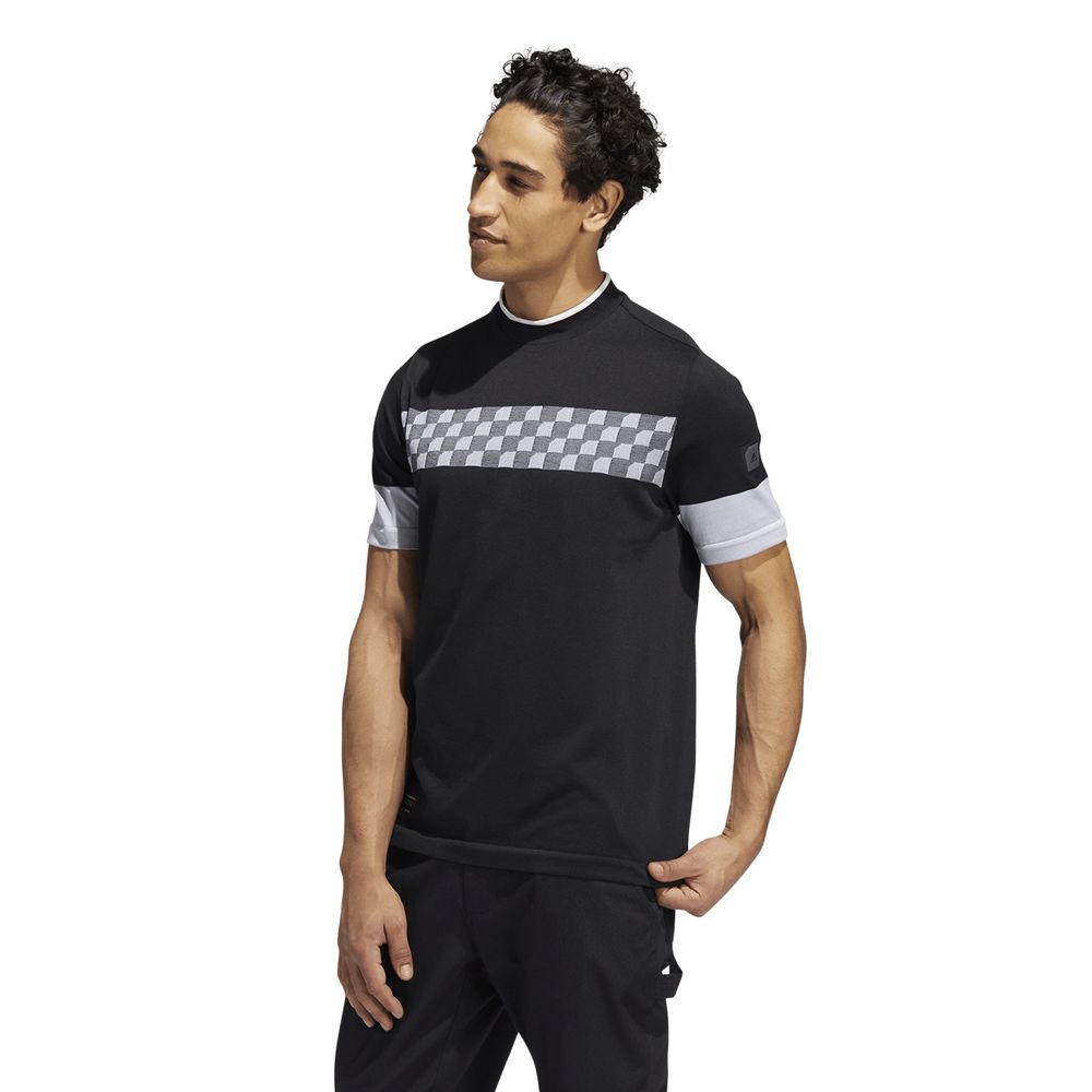 adidas Adicross Mock Neck Polo Shirt - Black