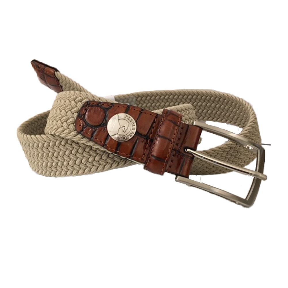 Pebble Beach Solid Braided Stretch Belt