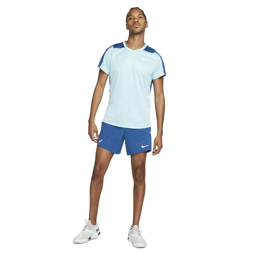 Nike Dri-FIT Advantage 7in Men's Tennis Shorts - Noble Red/White