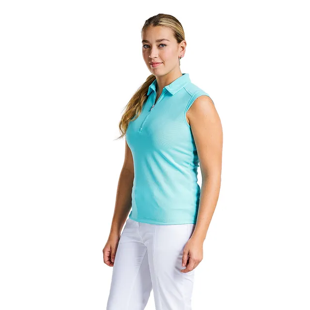 Nivo Sports Nikki Solid Pique Sleeveless Polo