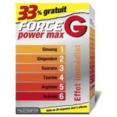 Prix de Force g power max solution buvable, 20 ampoules, avis, conseils