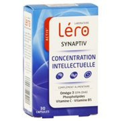 Prix de Léro activ' léro synaptiv concentration intellectuelle 30 capsules, avis, conseils