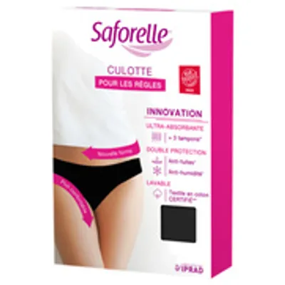 Prix de Saforelle Culotte Ultra-Absorbante pour les Règles Noir, Taille XL, avis, conseils
