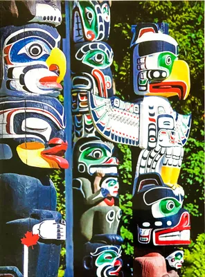 O Canada Puzzle : Stanley Park Totem Poles, Vancouver, BC - 1000pc