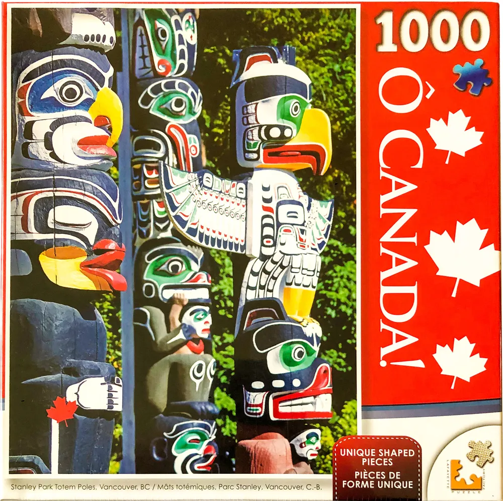 O Canada Puzzle : Stanley Park Totem Poles, Vancouver, BC - 1000pc