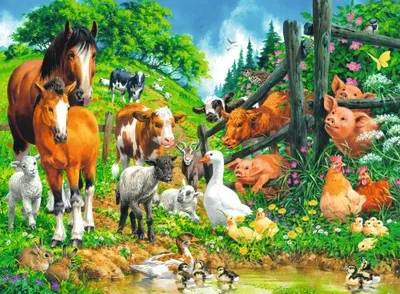 Animals Get Together  100 pc Puzzle