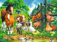 Animals Get Together  100 pc Puzzle