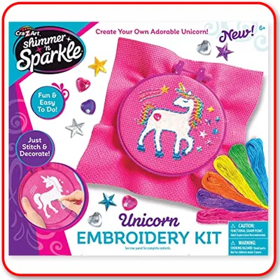 Shimmer & Sparkle - Unicorn Embroidery Kit