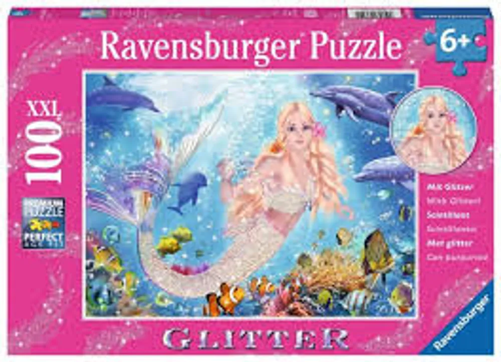 Glitter Mermaid & Dolphin  100 pc