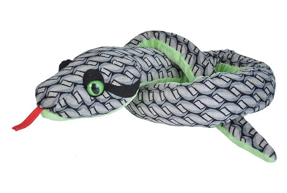 Plush Snake 54" - Knotted Grey Snake