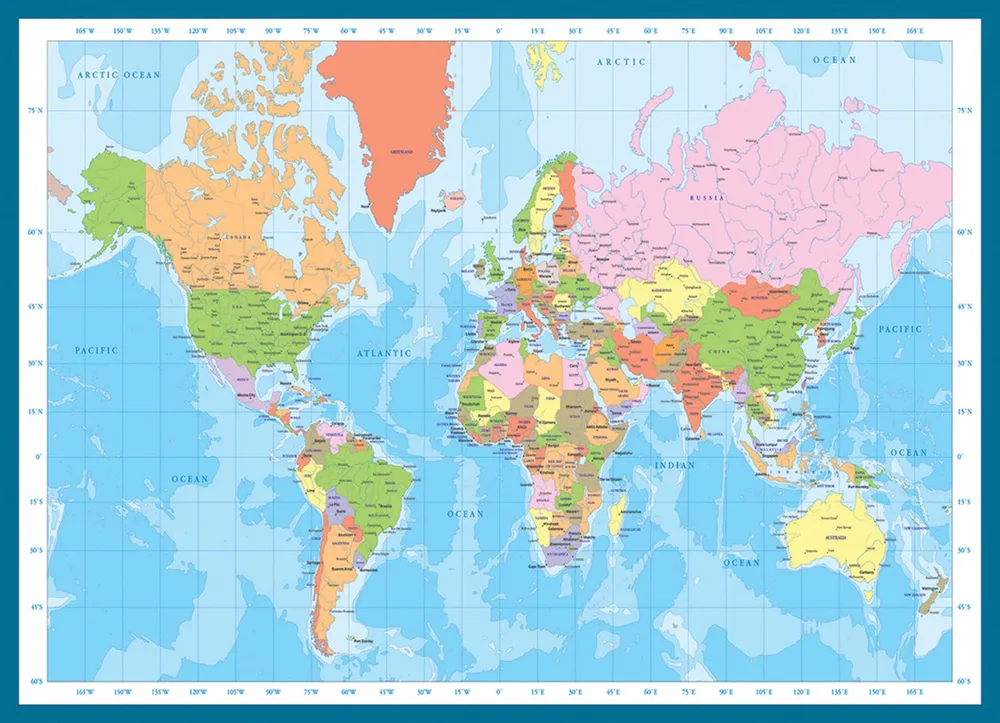 Map of the World - 1000pc  Eurographics Puzzle