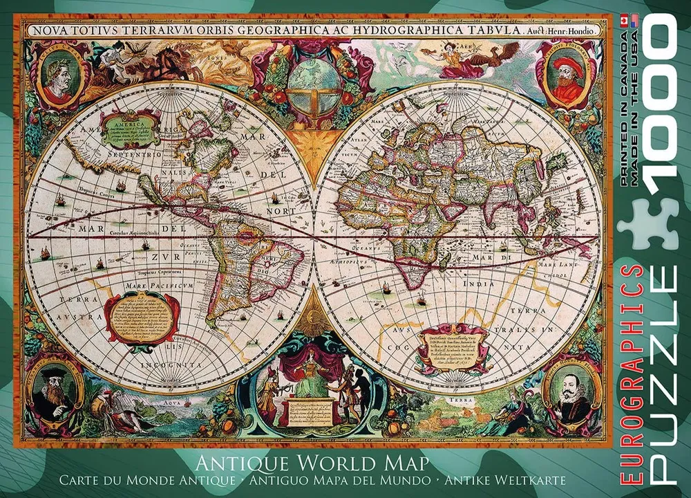 Antique World Map - 1000pc Eurographics Puzzle