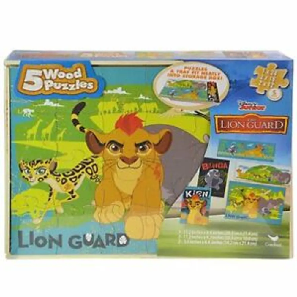 Lion Guard - 5in1 Wood Puzzle Set