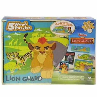 Lion Guard - 5in1 Wood Puzzle Set