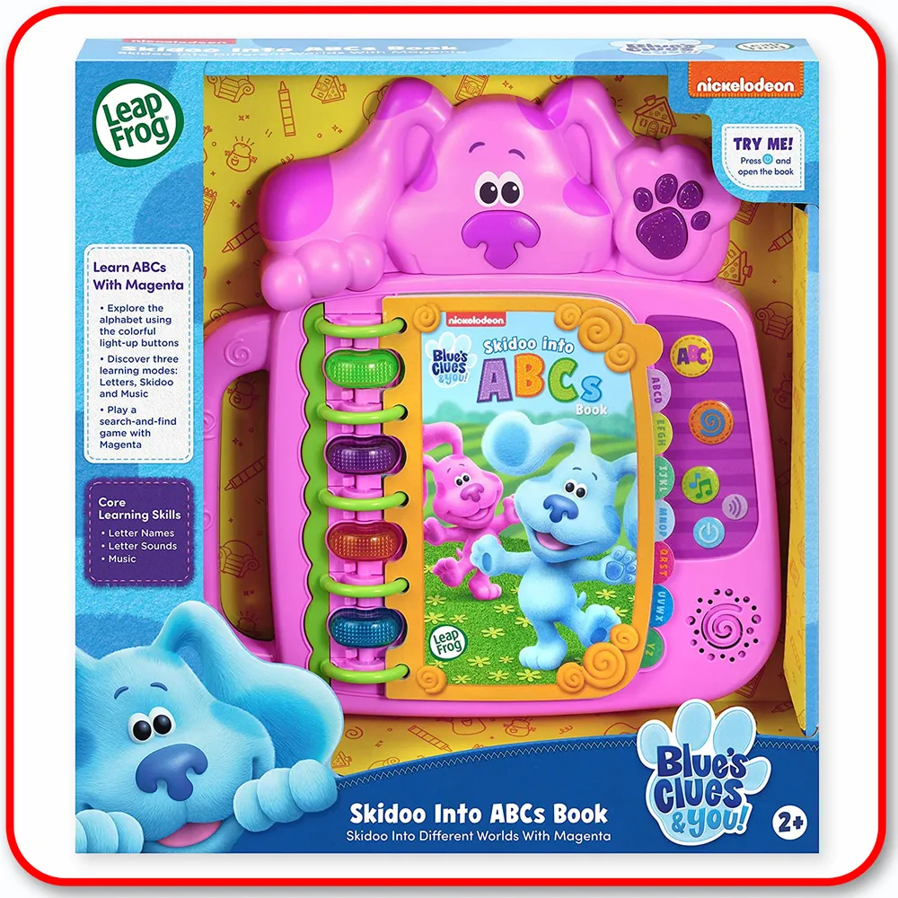 Leap Frog Blue Clues - Skidoo Into ABCs Book Magenta