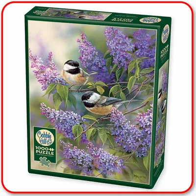 Chickadees and Lilacs - Cobble Hill 1000pc Puzzle