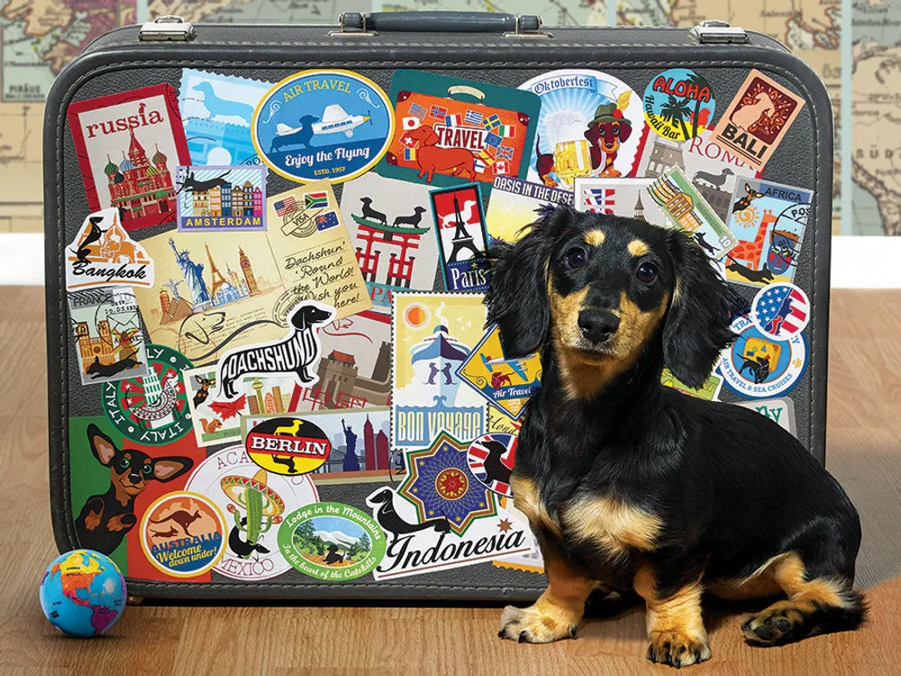 Dachshund 'Round the World - Cobble Hill 500pc Puzzle