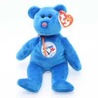 MLB Baseball TY Beanie Babies Stuffed Blue Bear