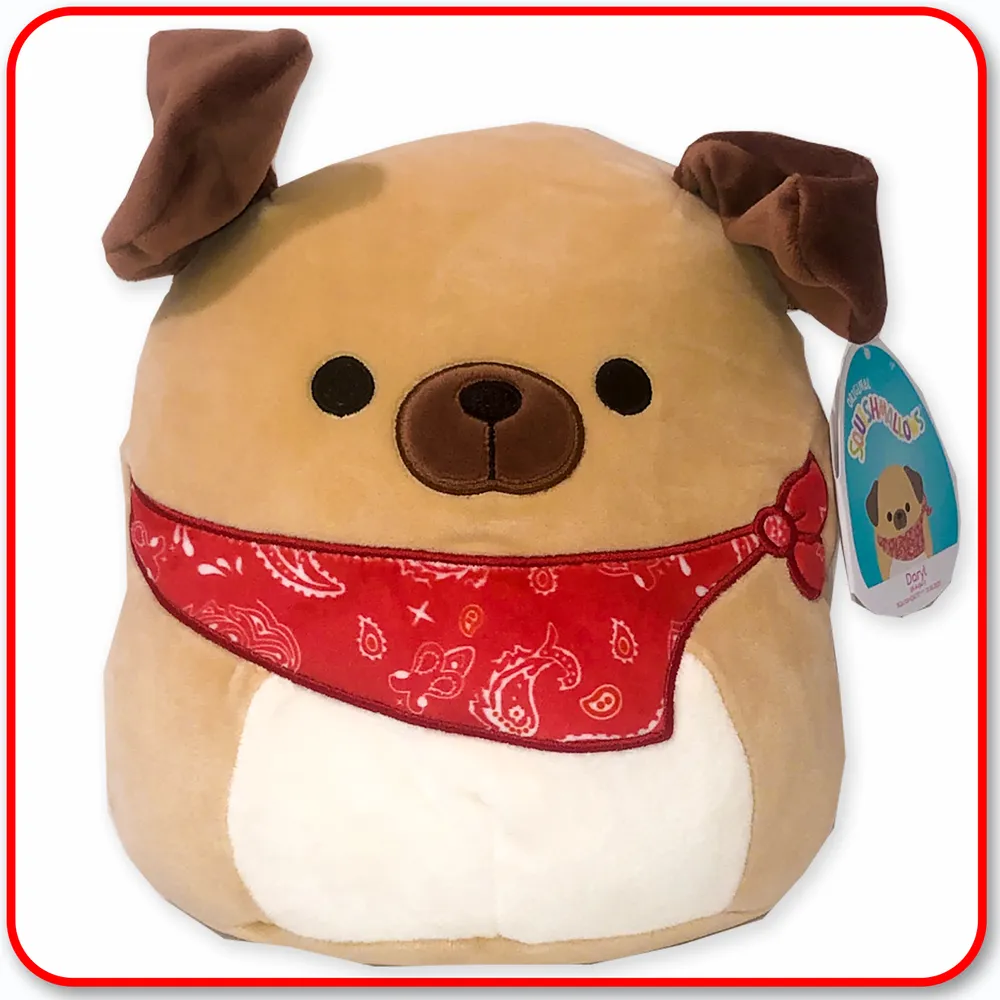 Squishmallows - 8" Daryl The Dog with Red Bandana