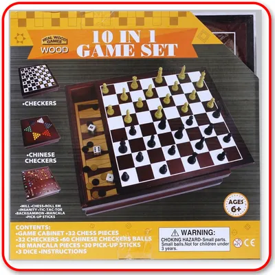 10in1 Game Set - REAL WOOD GAMES