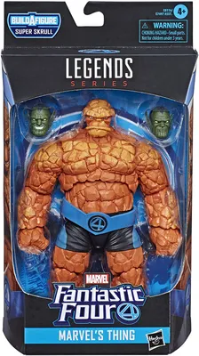 Marvel Legends Series Fantastic Four 6-inch Collectible Action Figure Marvel’s Thing Toy, Premium Design, 1 Accessory 2 Build-A-Figure Parts