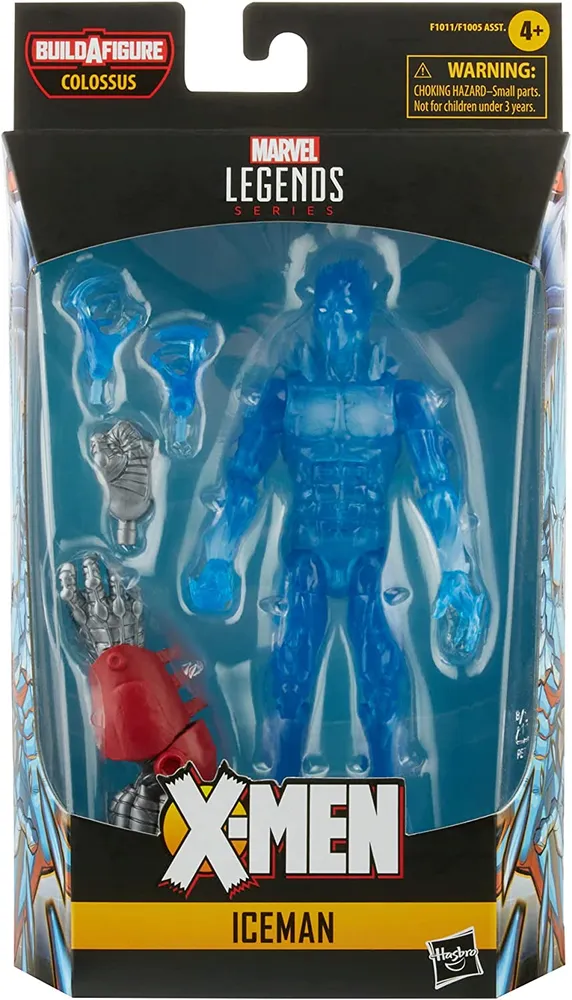 Hasbro Marvel Legends Series 6-inch Scale Action Figure Toy Iceman, Premium Design, 1 Figure, 2 Accessories, and 2 Build-A-Figure Parts