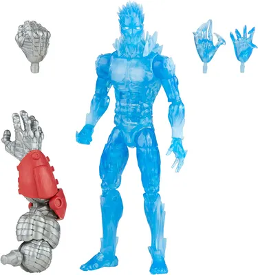 Hasbro Marvel Legends Series 6-inch Scale Action Figure Toy Iceman, Premium Design, 1 Figure, 2 Accessories, and 2 Build-A-Figure Parts