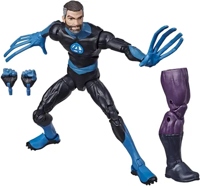 Marvel Legends Series Fantastic Four 6-Inch Collectible Action Figure Mr. Fantastic Toy, Premium Design and 2 Accessories, 1 Build-A-Figure Part by Hasbro