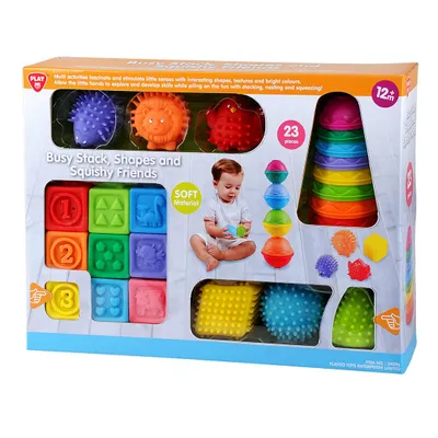 PLAYGO Busy Stack Shapes & Squishy Friends