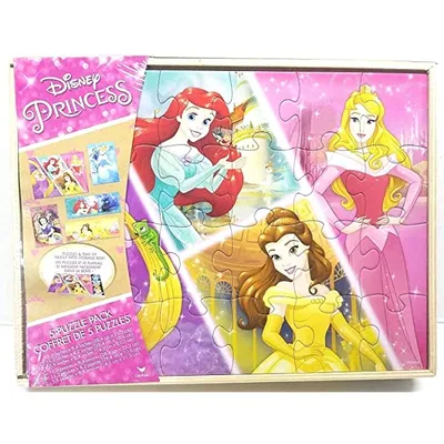 Disney Princess - 5in1 Wood Puzzle Set