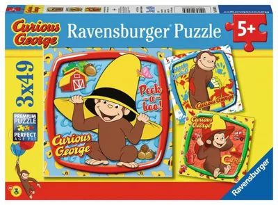 Curious George & Friends3 x 49 pcs Puzzles