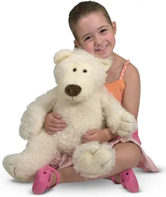 Melissa & Doug Big Roscoe Bear Stuffed Animal - Vanilla