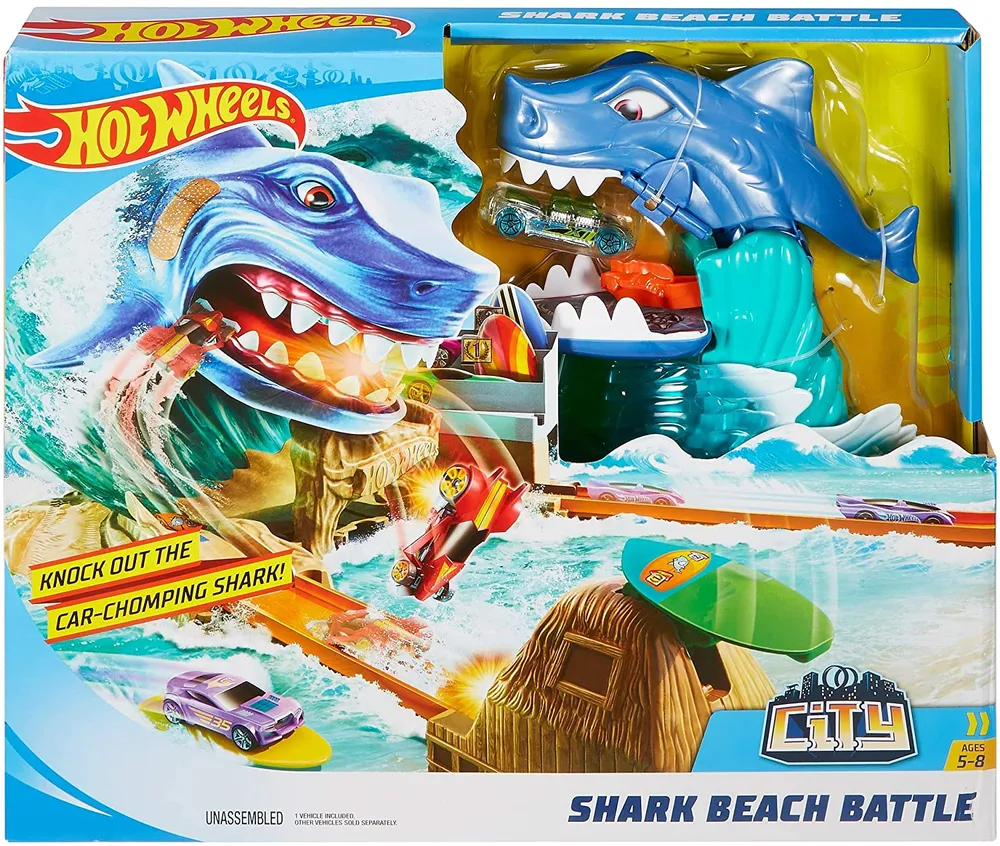 Mattel - Hot Wheels - City Shark Beach Battle Play Set