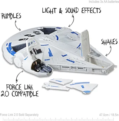 Star Wars Force Link 2.0 Kessel Run Millennium Falcon with Han Solo Figure