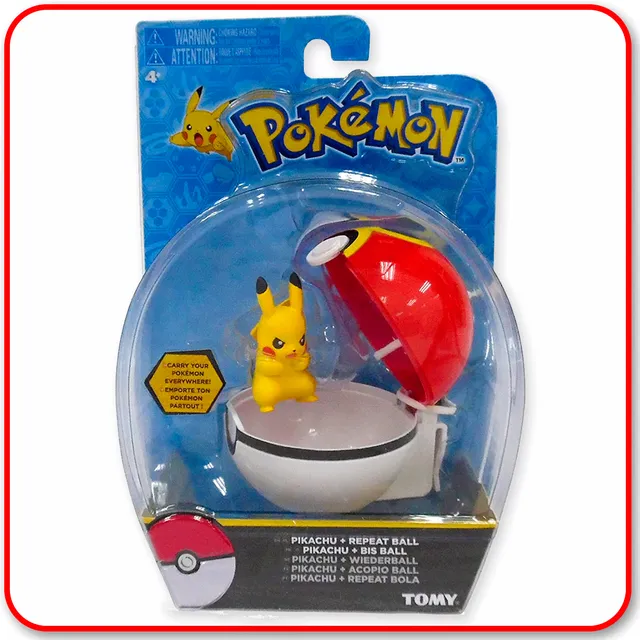Tomy Pokémon Clip 'n' Carry Poké Ball, Pikachu & Repeat Ball