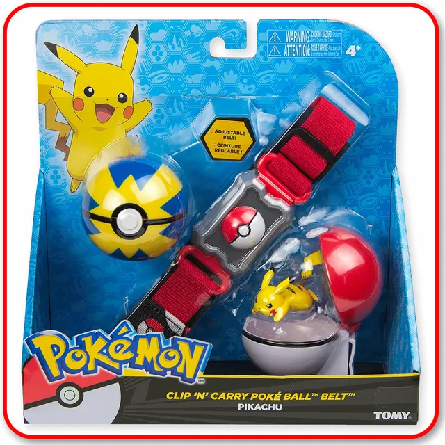 Tomy Pokémon Clip 'n' Carry Poké Ball, Pikachu & Repeat Ball