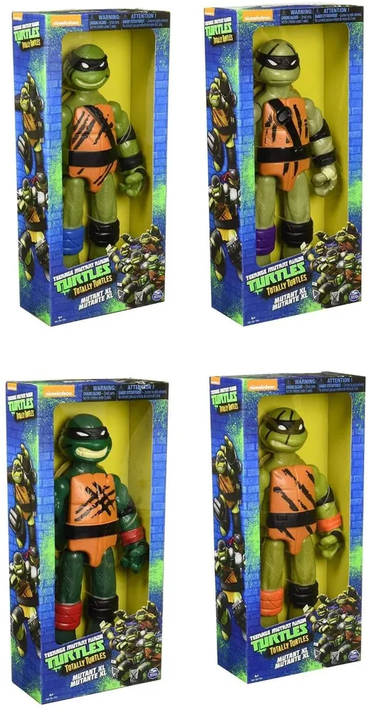 Teenage Mutant Ninja Turtles Totally Turtles Mutant X-Large 11” Action Figures (4 Pack) Leonardo, Michelangelo, Raphael & Donatello